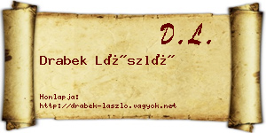 Drabek László névjegykártya