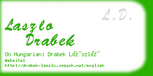 laszlo drabek business card